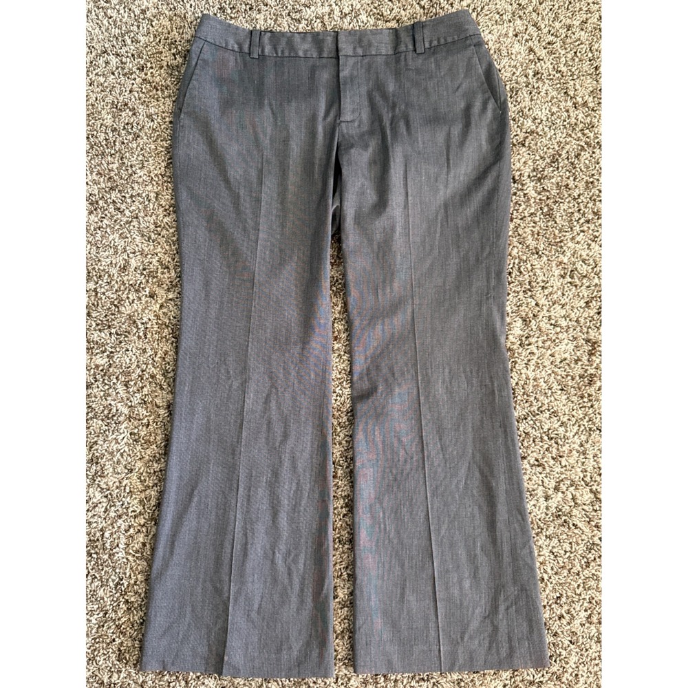 Banana Republic Petites Gray Wool/Poly Office Dress Pants Size 12P Womens Flare